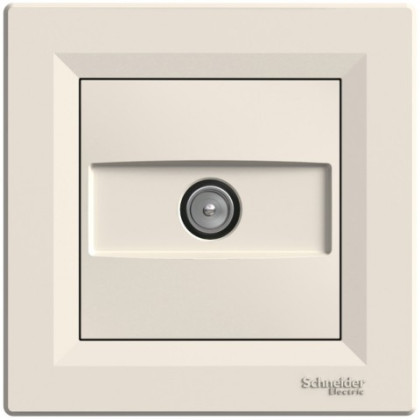 Розетка TV проходная (8 дБ) Кремовая, Asfora EPH3200323