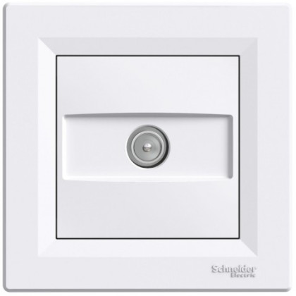 Розетка TV проходная (8 дБ) Белая, Asfora EPH3200321