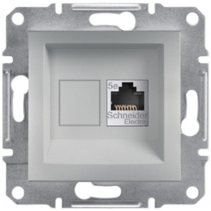 Розетка компьютерная, RJ45, кат.5е, STP Алюминий Asfora, EPH5000161 Розетка компьютерная, RJ45, кат.5е, STP Алюминий Asfora, EPH5000161
