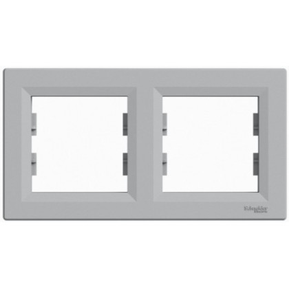 Рамка 2-постовая, горизонтальная Алюминий Asfora, EPH5800261