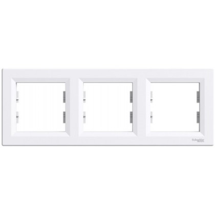 Рамка 3-постовая, горизонтальная Белая, Asfora EPH5800321