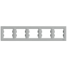 Рамка 5-постова, горизонтальная Алюминий Asfora, EPH5800561
