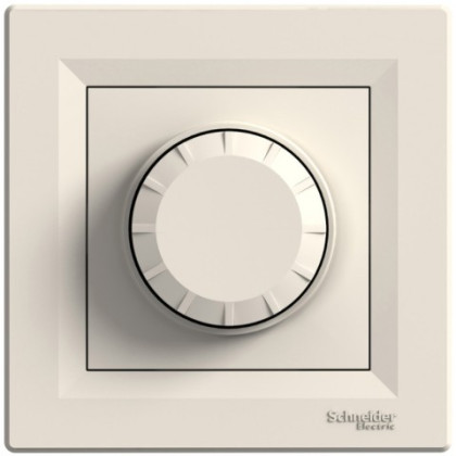 Светорегулятор поворотный, 600 ВА, Кремовый, Asfora EPH6400123