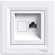 Розетка компьютерная, RJ45, кат.5е,  UTP Белая, Asfora EPH4300121