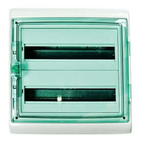 Щит накладний 36мод. (2ряда/18мод.) прозорі двері IP65 Kaedra 13984 