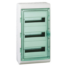 Щит накладний 54мод. (3ряд/18мод.) прозорі двері IP65 Kaedra 13986 