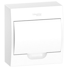 Щит пластиковий навісний білі двері 1 ряд/8м+2кк Easy9 EZ9E108P2S 