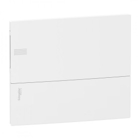 Щит вбудований 1 ряд/12 модулів білі двері MiniPragma MIP22112